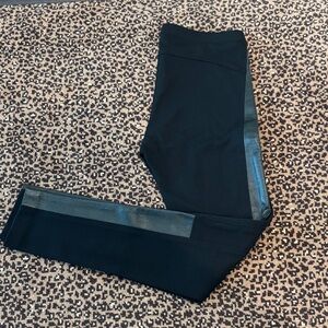 NWT Black Leggings/ Pants - Lambskin detailing